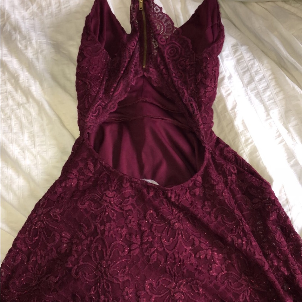 Maroon hoco dress